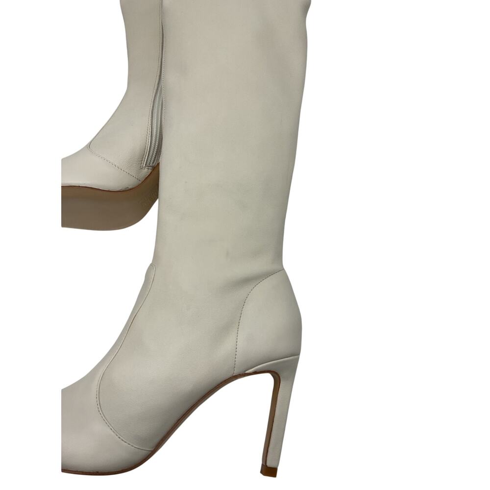 Camila Coelho Sleek White Cara Boots Size 6.5 - Picture 4 of 6